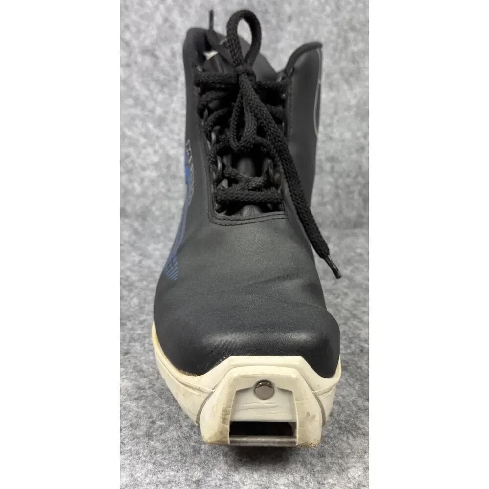 Vintage Meindl Cross Country Ski Boots Black Blue Lace Up Nordic Touring